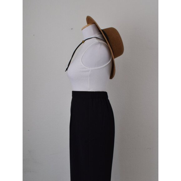 Vintage 80s Black Pleated Polyester/Spandex Pants |‎ 30-32 waist - Picture 9 of 9